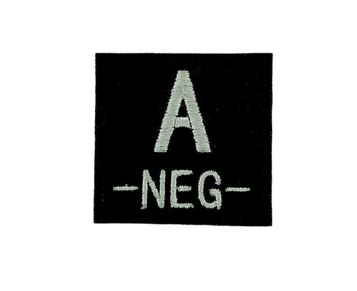 AUFNÄHER Patch Aufbügler Blutgruppe A B O AB + - BUNDESWEHR airsoft schwarz - Bild 5 von 9
