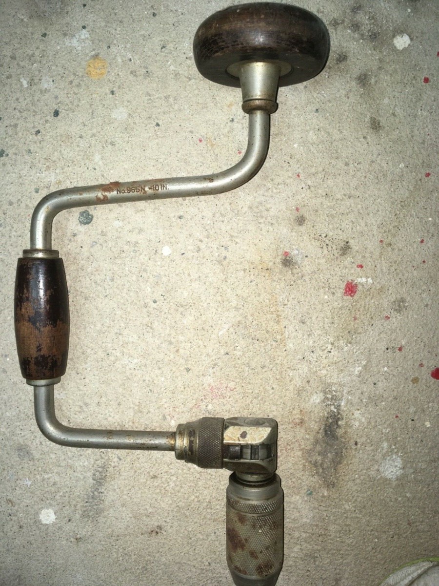 Vintage Stanley No 965N 10 IN Brace Ratcheting Hand Drill Made in
