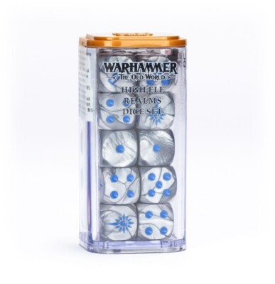 High Elf Realms: Dice Set - The Old World - Brand New, Factory Sealed