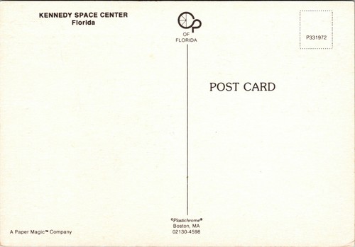 Papel postal del transbordador espacial Kennedy Florida Magic Co plástico UNP - Imagen 2 de 2