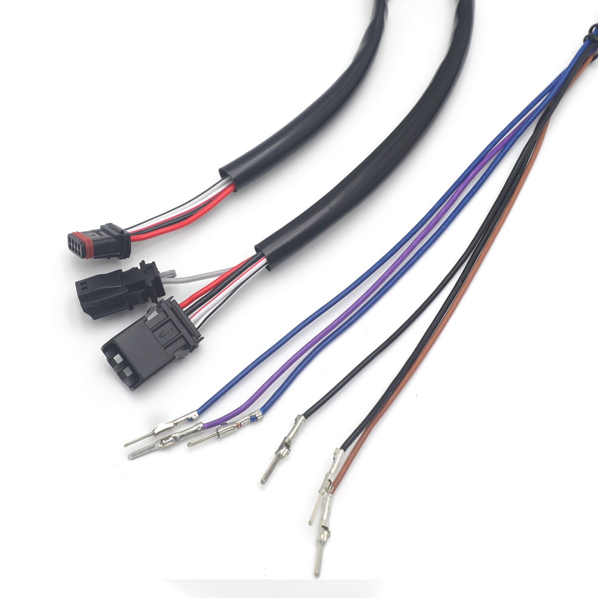 16" Extended Handlebar Cable Kit For Harley Softail (2007-2010) - Brake, Clutch, Throttle Lines