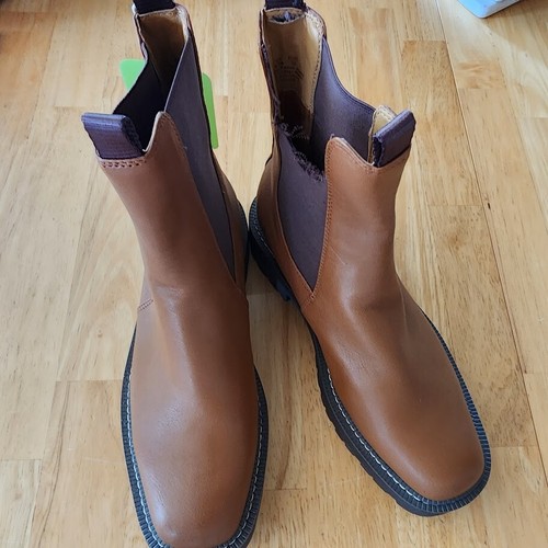 Botas Chelsea Sam Edelman Para Mujer 8.5 Cuero Marrón Laguna Nuevas con Daños LEER - Imagen 5 de 10