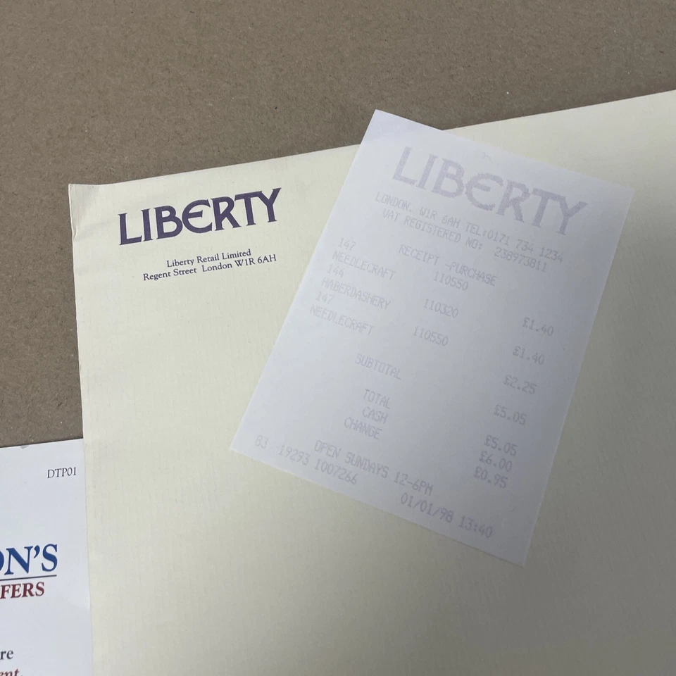 Vintage Deightons Embroidery Transfers Anchor x3 Liberty London 1998 Floral Bird - Image 2 of 4