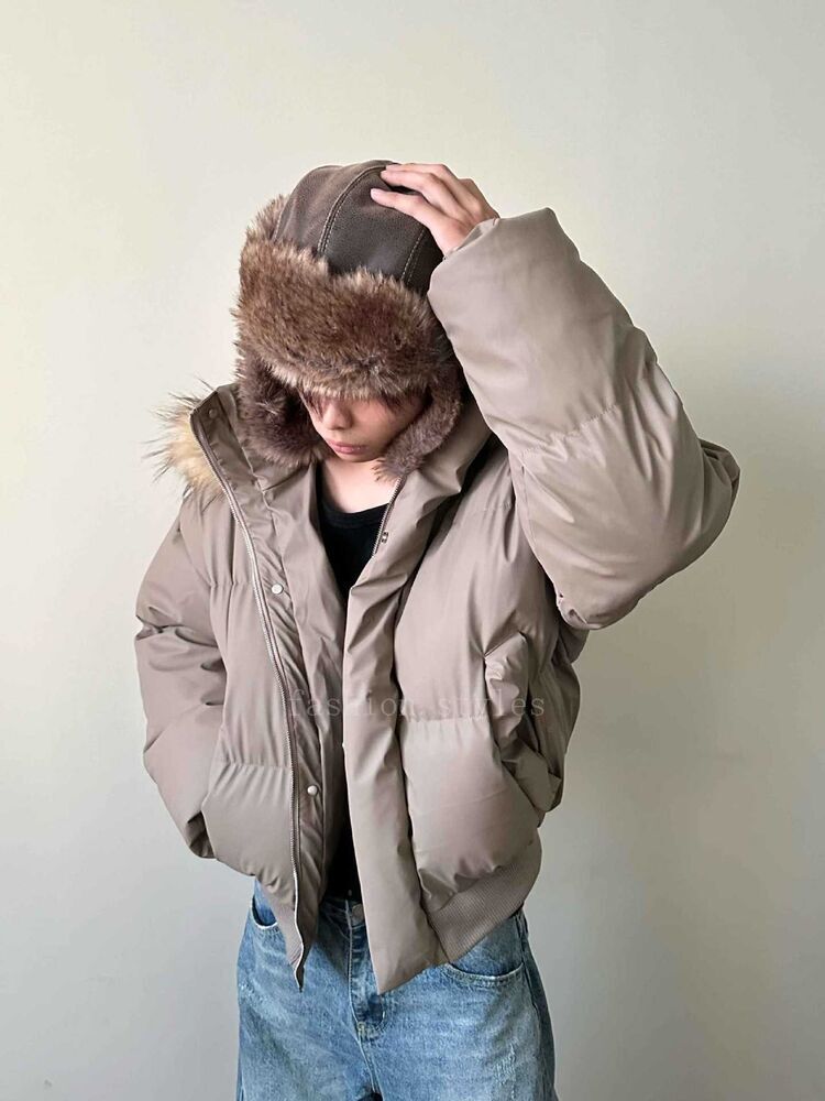 Thick Parka Men Winter Jacket Faux Fur Hoodie Collar main image 1