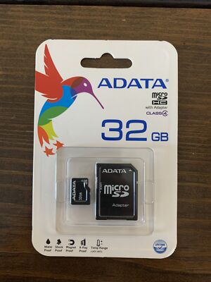 ADATA 32GB MicroSDHC Memory Card With Adapter
