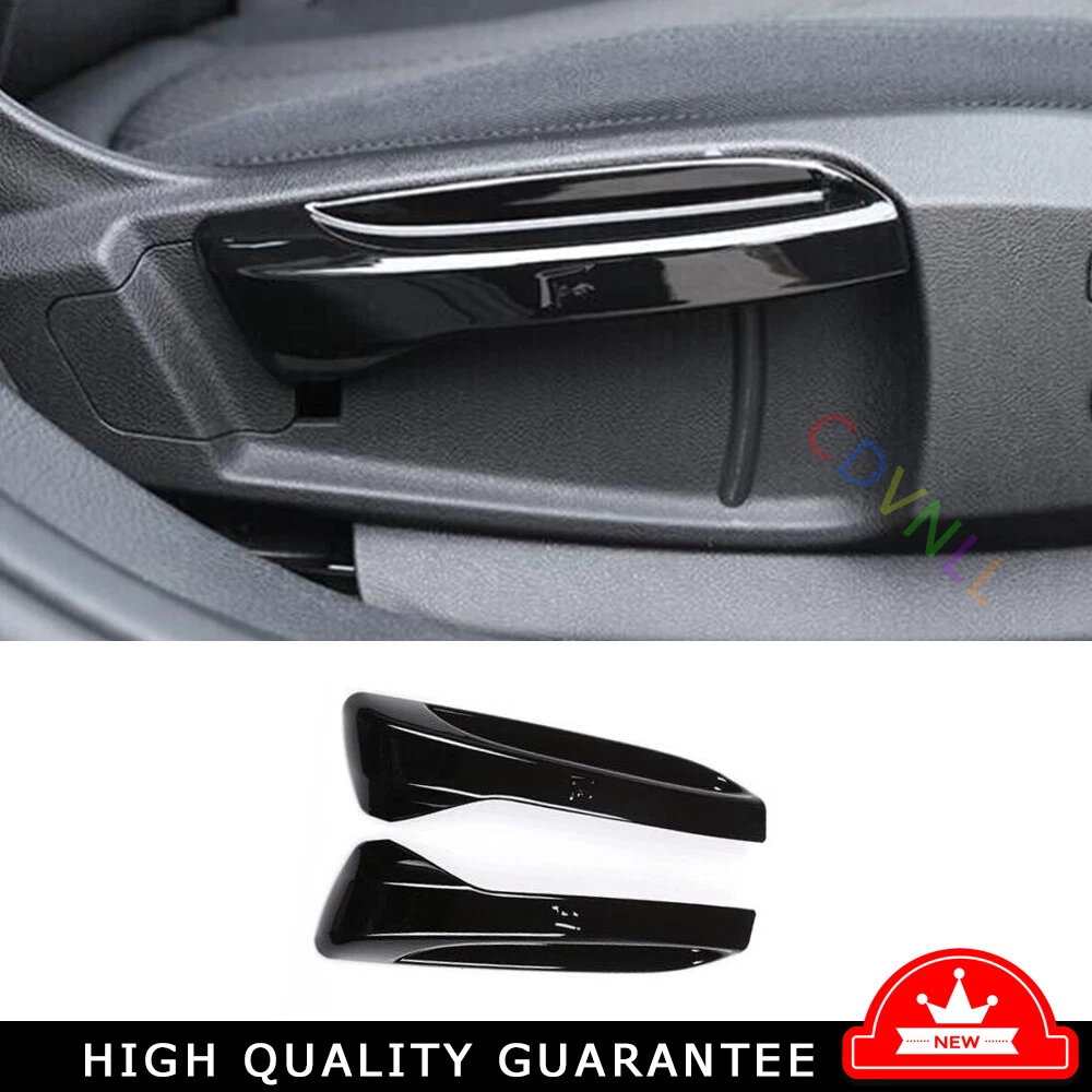 Seat Adjustment Button Panel Trim 2Pcs For BMW 1 2 Series 2012-2019 Bright Black