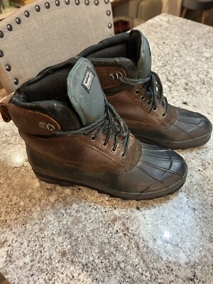 Rod & Gun Duck Boots Mens Brown Green Thinsulate Plaid VTG Insulated Rain Snow s-l400.jpg main image 4