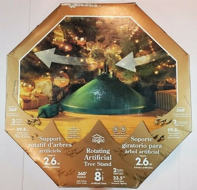 Home Logic Artificial Rotating Christmas Tree Stand 360 Degree Ebay