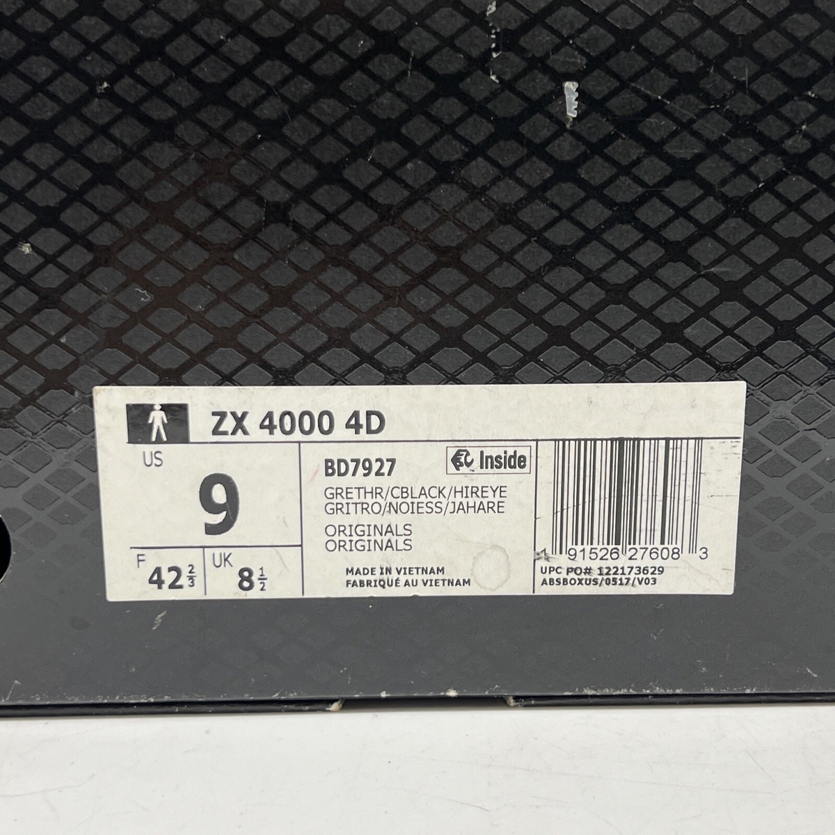 Size 9 - adidas ZX 4000 Futurecraft 4D Grey Yellow (BD7927 Size 9 - adidas ZX 4000 Futurecraft 4D Grey Yellow (BD7927