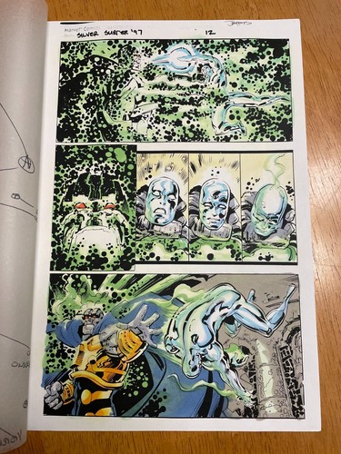 SILVER SURFER ANNUAL 97 ART Original Color Guide STRANGLED AND SMASHED Marvel