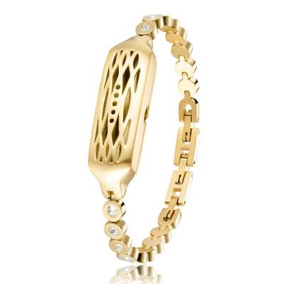 Metal Hollow Rhinestone Watch Band Bracelet for Fitbit Flex 2 Holder Wristband