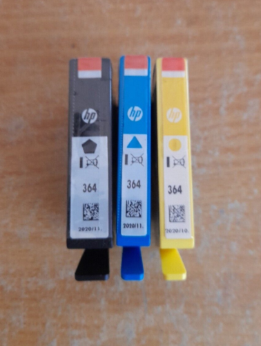 HP 364 Ink Cartridges C/Y/B Cyan Yellow Black Sealed Bundle - Afbeelding 1 van 7