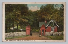 Postcard Entrance to Monticello Charlottesville Virginia c1920