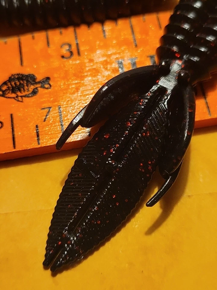 Cebo de tubo REACTION INNOVATIONS 3,5" - CASTOR - negro/rojo - cantidad. 12 - Señuelo de pesca Foto 2 de 4