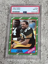 FOOTBALL CARD 1986 TOPPS PSA 8 PITTSBURGH STEELERS LOUIS LIPPS