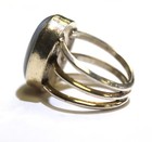 925 Sterling Silver Light Blue Quartz Oval Gemstone Prolong Ring 8.6g Size 9 — photo 3