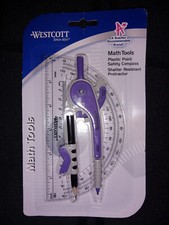 New Westcott Math Tools Compass Protractor Set Never Opened