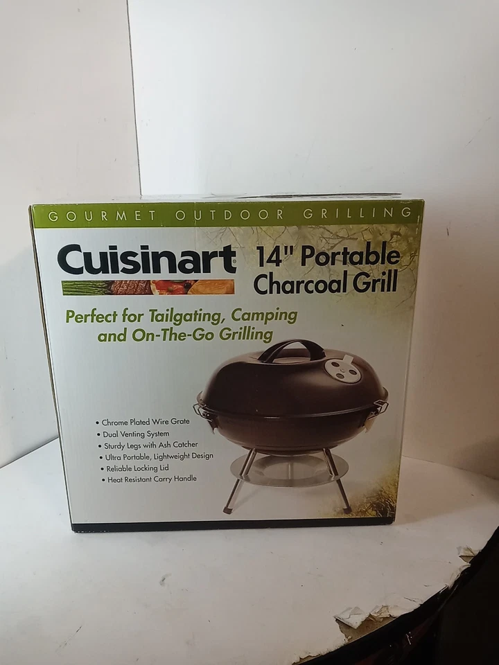 Cuisinart CCG-190 Portable Charcoal Grill, 14-Inch, Black New  - Image 3 of 4