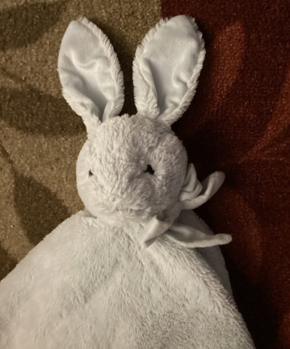 Mon Lapin Blue Bunny Hase Lovey große Sicherheitsdecke Plüschtier Nunu mit Schleife - Bild 2 von 5