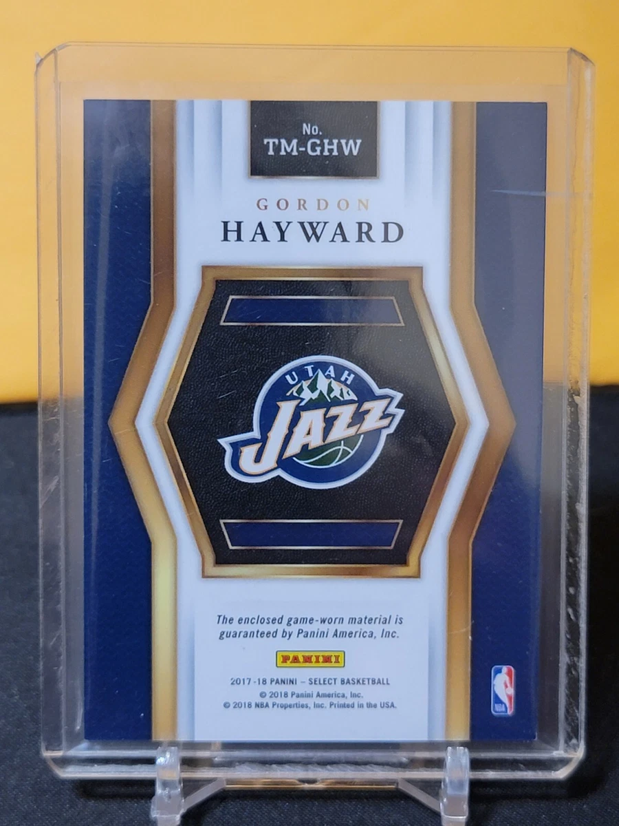 2017 18 Select Throwback Memorabilia 15 Gordon Hayward Game Worn Jersey Sharp