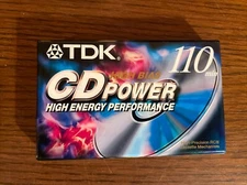 TDK PWR-90 High Bias Blank Sealed Cassette Tape CD Power PWR-90 Minute