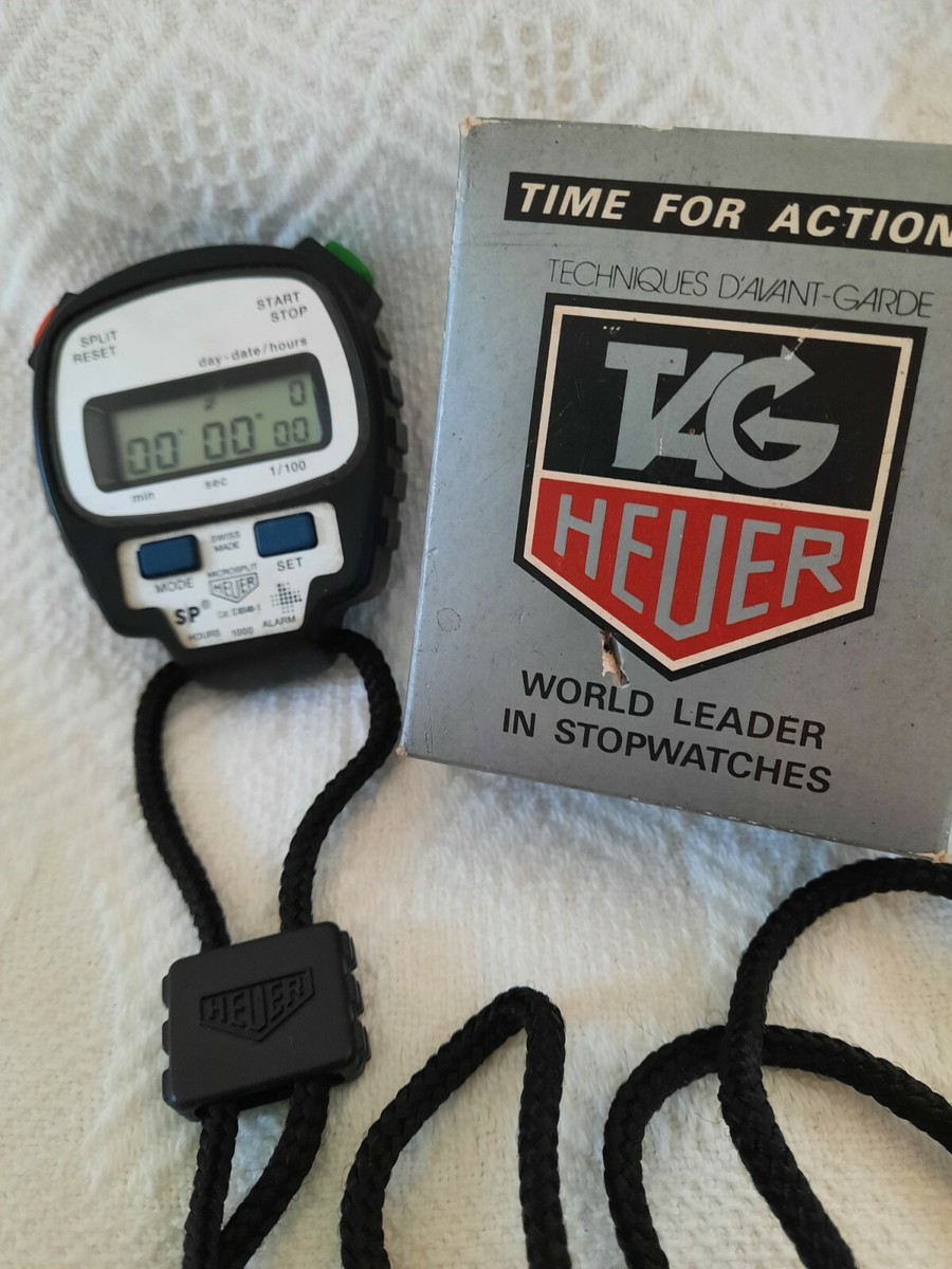 Vintage Brand New Heuer 1000 Microsplit Stop Watch Alarm Swiss