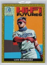 2022 Bowman #HIFI-14 Luis Rodriguez /50 Hi-Fi Futures Mojo Gold Refractor Dodger