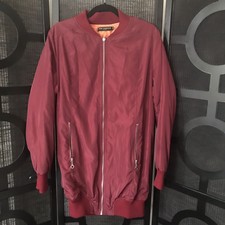 Ravi Famous London Burgundy Womens Long Sports Jacket Uk14
