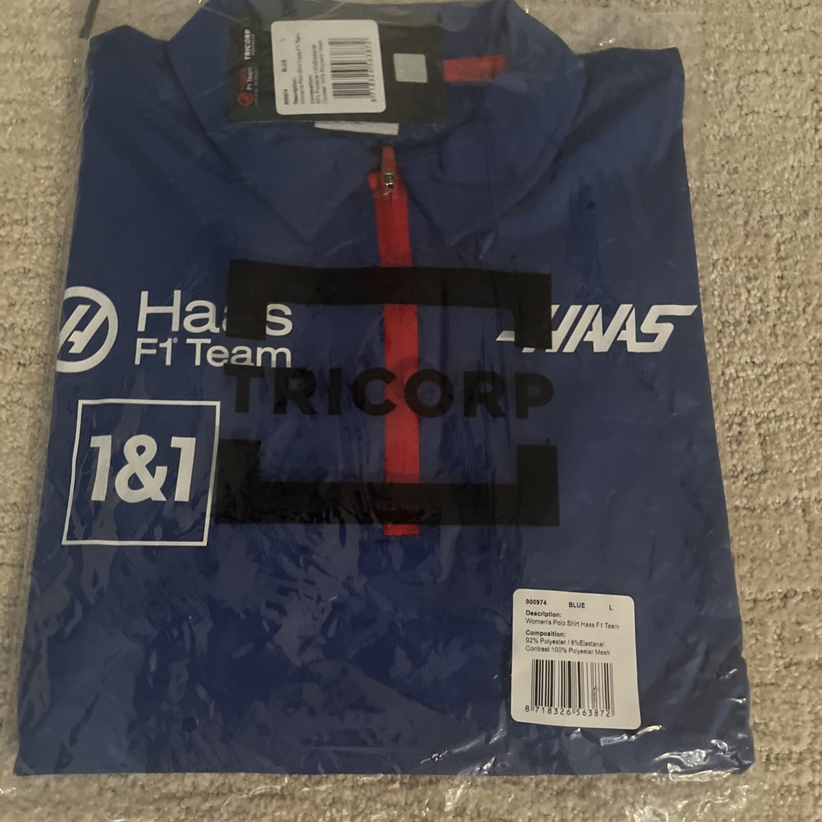 Haas Racing F1 Women's Team Fitted Polo Shirt- Blue Brand