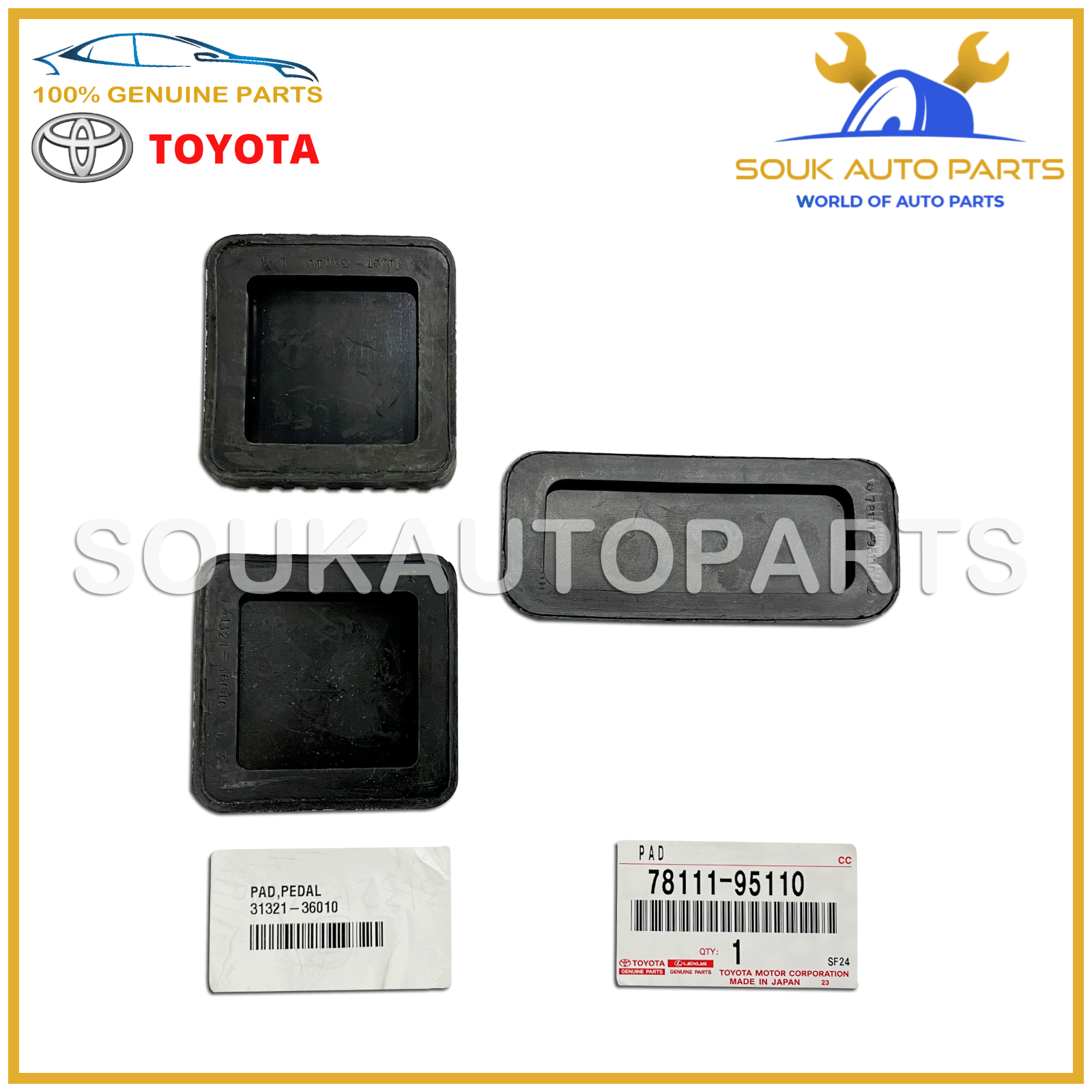 31321-36010 78111-95110 Genuine Toyota BRAKE ACCELERATOR PEDAL PAD SET ...