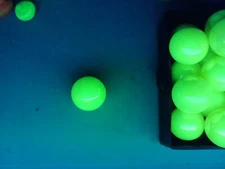 ART GLASS MARBLE/.979"VASELINE URANIUM BLACKLIGHT ABALONE SHOOTER GLOWS GREEN 