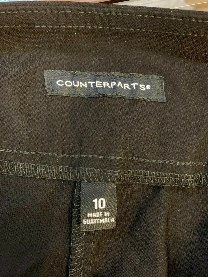 Брюки-капри женские Counterparts вискозная смесь черные размер 10 - Изображение 3 из 4