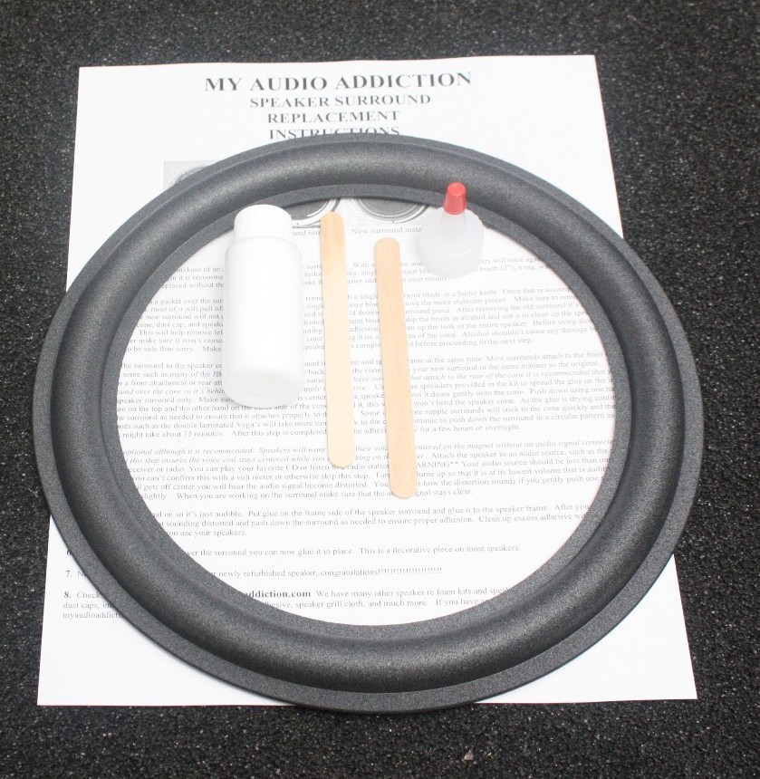 Surround Per 10W0 10W3 Kit Riparazione Altoparlante JL Audio 10" - Surround In Schiuma Colla Per Modelli 10W0, 10W1, 10W3, 10W6 Ricambio Per JL Audio 10W0 10W3 - Foto 8