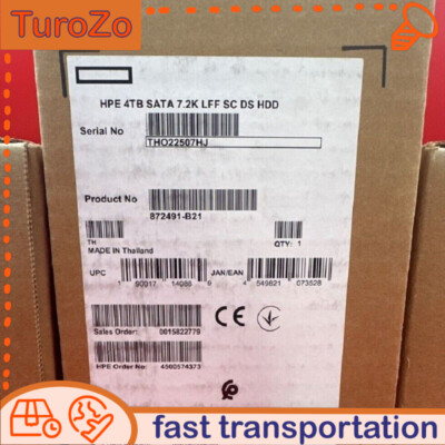 New 872491-B21 HPE 872772-001 4TB 7.2K SATA 6G 3.5'' SC Midline HDD Hard Drive