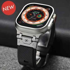 Rubber Sports Silicone Band For Apple Watch 11 10 9 8 7 6 5 SE Ultra 3 38mm-49mm