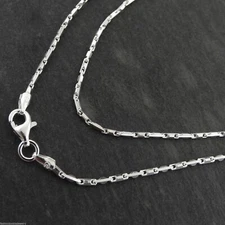 1.34mm Heshe Chain Necklace - 925 Sterling Silver- 040 gauge 18" 20" 22" 24" 30"