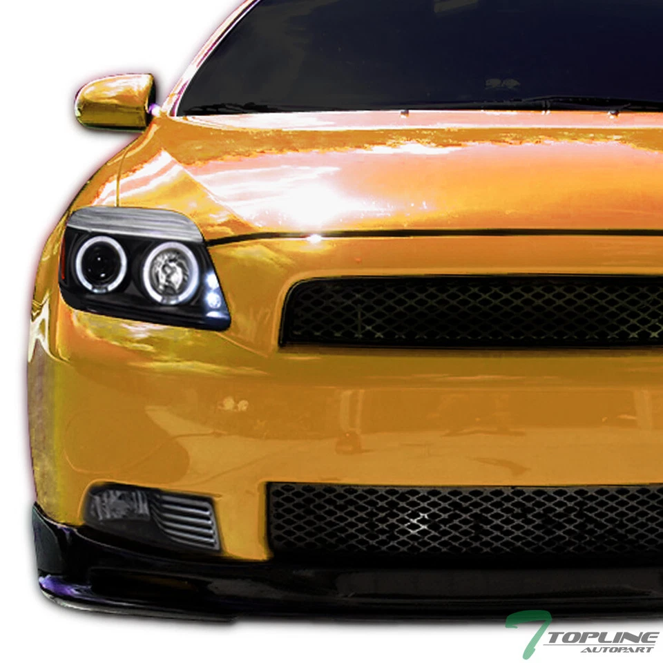 Topline For 2004-2010 Scion Tc LED Halo Projector Headlights Signal Amber - Blk Foto 2 de 4