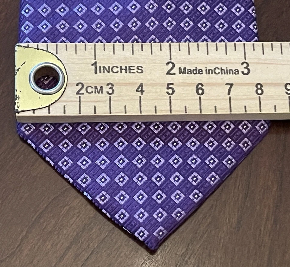 Corbata Jones New York púrpura 100 % seda para hombre hecha en China Foto 4 de 4
