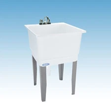 NEW E.L. MUSTEE & SON 14 WHITE LAUNDRY TUB SINK UTILITY  USA 9465766