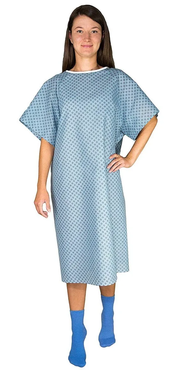Elivo Ultra Soft Hospital Gown| One Size Fits All Unisex Patient Gown |  Professional Surgical Gown, Delivery Robe, Nursing Dress, Maternity Pajamas  | Hospital Approved Medical Supplies (12) : Amazon.in: Industrial &  Scientific