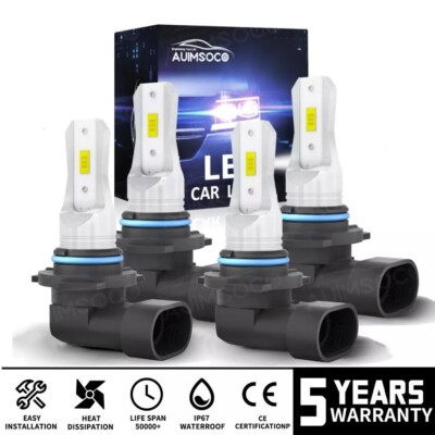For Dodge Charger R/T SXT SRT Sedan 4-Door 2016-2023 LED Headlight Bulbs 6000K