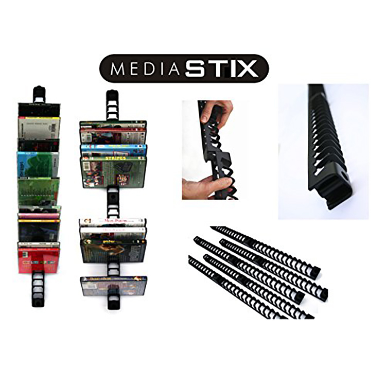 CD Wall Mount Rack DVD Holder Media Storage Disk Case Display Space Organizer