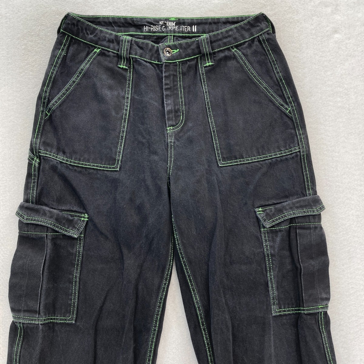 ★WV PROJECT☆Floor carpenter denim pants★ Hot Topic High Rise Carpenter Jean Women's 11 Black Denim