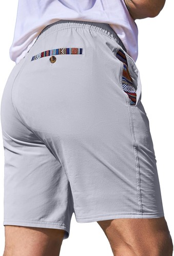 Men's Quick Dry Drawstring Shorts Stretch Athletic Beach Gym Casual - Picture 45 of 55