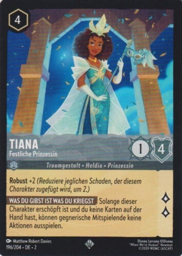 Disney Lorcana - Tiana - Festliche Prinzessin 196/204 - Super Rare - Deutsch - Bild 1 von 1
