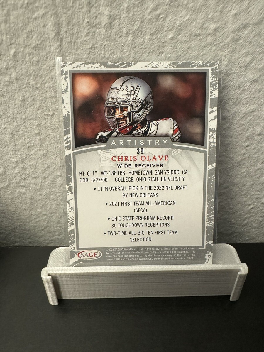 2022 SAGE Artistry #39 Chris Olave Rookie Saints | eBay