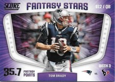2018 Score Football  TOM BRADY  Fantasy Stars - NEW ENGLAND PATRIOTS - #6