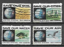 T&G STAMPs -  1410 1413 Anti-Pollution Used Set of 4 *ANY 4 = FREE SHIPPING*