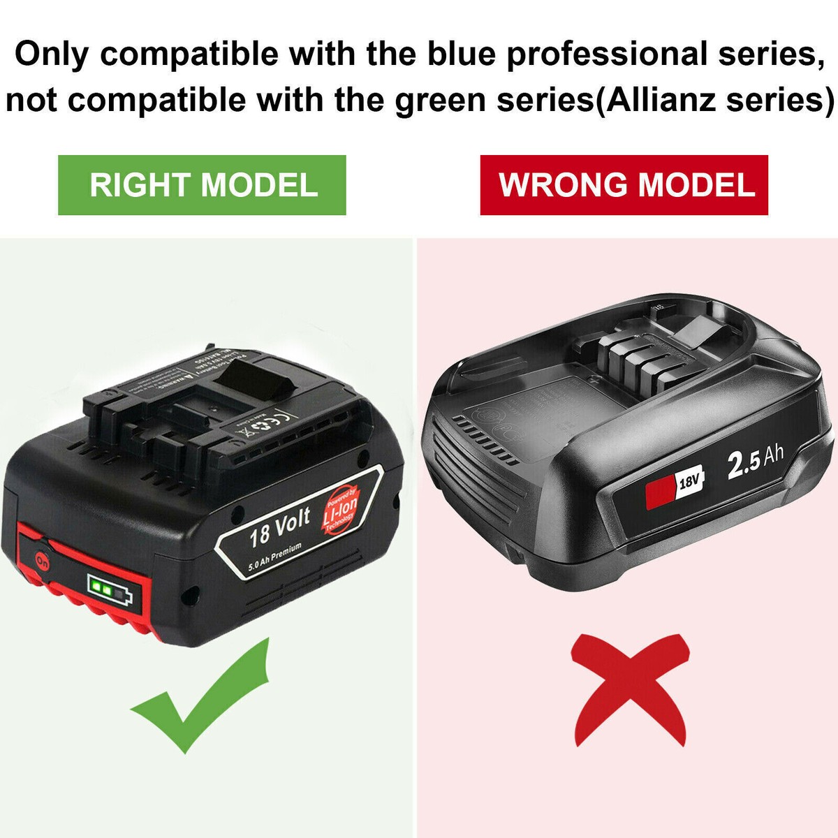 2PACK 18V Battery For Bosch 18 VOLT 8.0AH Li-ion BAT609 BAT610G BAT618 24618-01 - Foto 11