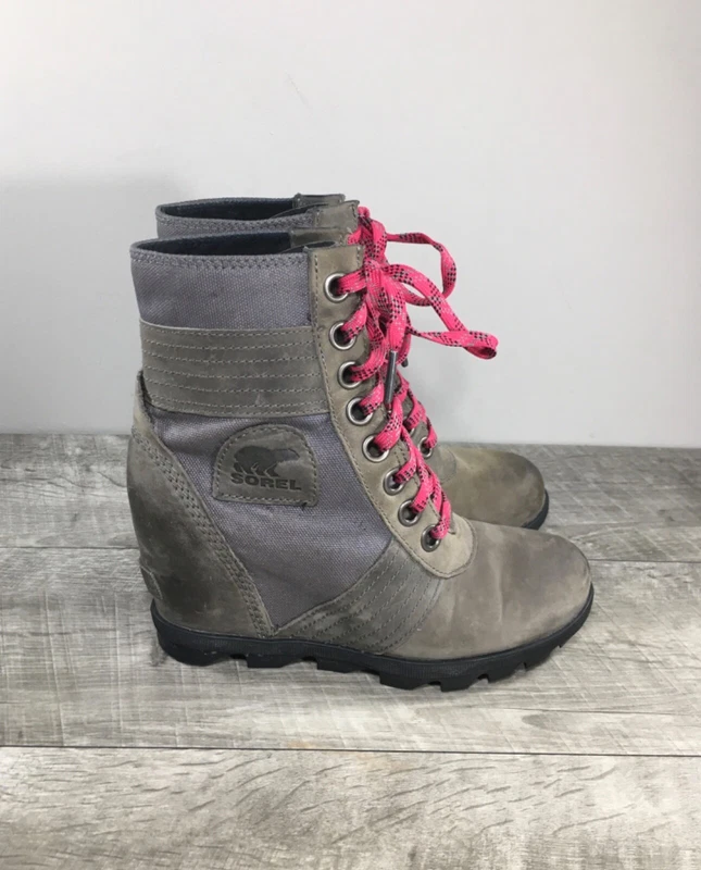 sorel lexie ii leather wedge winter snow boots